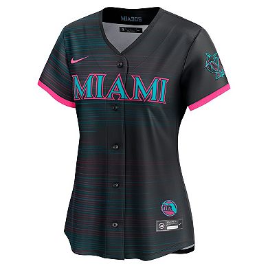 Women's Nike Black Miami Marlins 2025 City Connect Limited Jersey