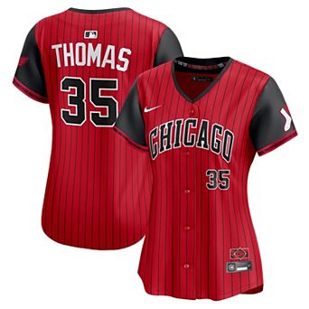 Women's Nike Frank Thomas Red/Black Chicago White Sox 2025 City Connect Limited Retired Player Jersey