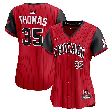 Women's Nike Frank Thomas Red/Black Chicago White Sox 2025 City Connect Limited Retired Player Jersey