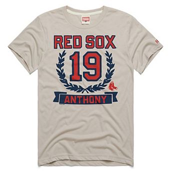 Men's Homage Roman Anthony Stone Boston Red Sox Wreath Rookie Graphic Tri-Blend T-Shirt
