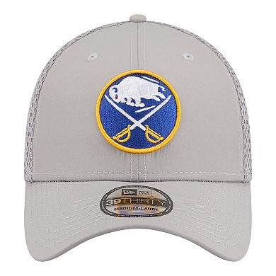 Men's New Era Gray Buffalo Sabres Logo 39THIRTY Flex Hat