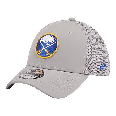 Men's New Era Gray Buffalo Sabres Logo 39THIRTY Flex Hat