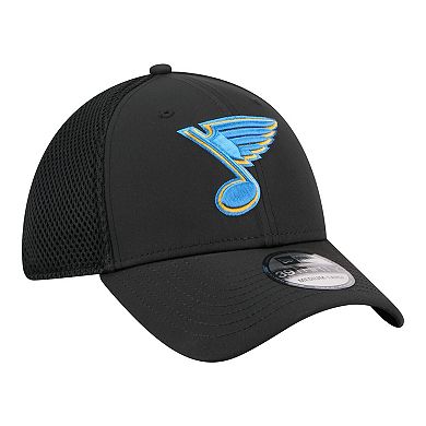 Men's New Era Black St. Louis Blues Logo 39THIRTY Flex Hat