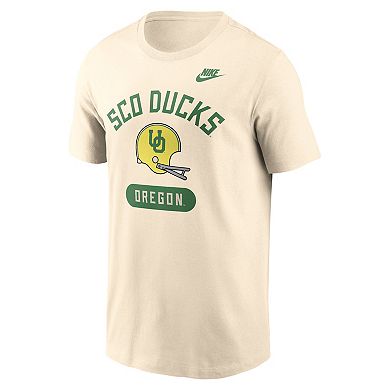 Men's Nike Natural Oregon Ducks Legacy Arch Helmet T-Shirt