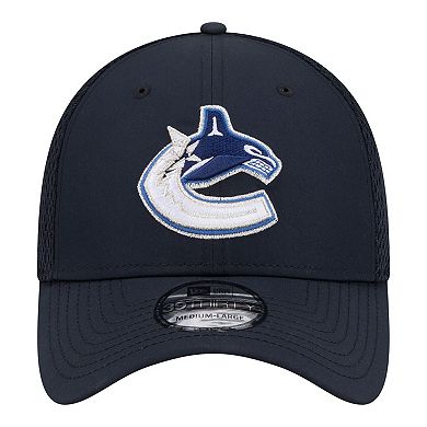 Men's New Era Navy Vancouver Canucks Logo 39THIRTY Flex Hat