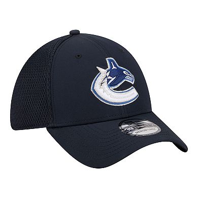 Men's New Era Navy Vancouver Canucks Logo 39THIRTY Flex Hat