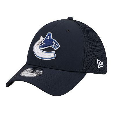 Men's New Era Navy Vancouver Canucks Logo 39THIRTY Flex Hat