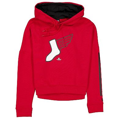 Women's New Era Red/Black Chicago White Sox 2025 City Connect Pullover Hoodie