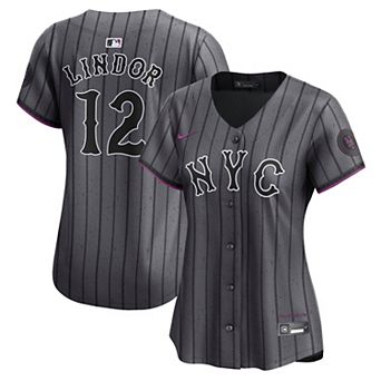 Women's Nike Francisco Lindor Gray New York Mets City Connect Limited Jersey