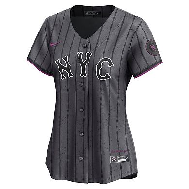 Women's Nike Francisco Lindor Gray New York Mets City Connect Limited Jersey