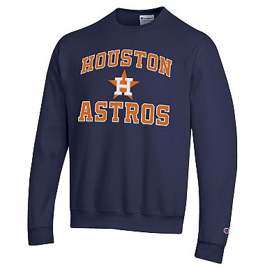 Men's Champion Navy Houston Astros Heart & Soul Powerblend Sweatshirt