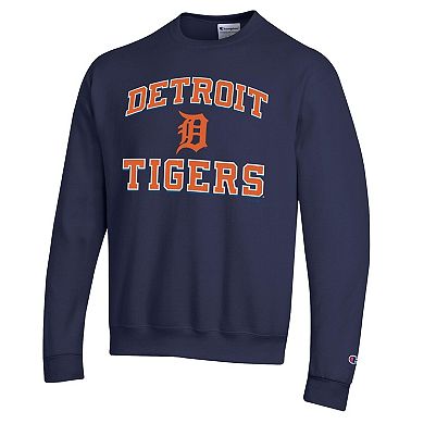 Men's Champion Navy Detroit Tigers Heart & Soul Powerblend Sweatshirt