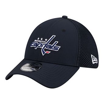 Men's New Era Navy Washington Capitals Logo 39THIRTY Flex Hat