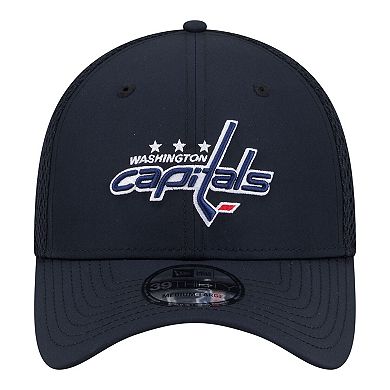 Men's New Era Navy Washington Capitals Logo 39THIRTY Flex Hat
