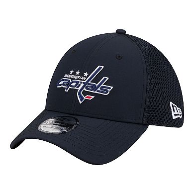 Men's New Era Navy Washington Capitals Logo 39THIRTY Flex Hat