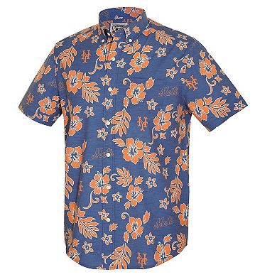 Men's Reyn Spooner Blue New York Mets Cooperstown Kekai Performance Button-Down Top