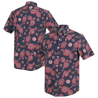 Men's Reyn Spooner Navy St. Louis Cardinals Cooperstown Kekai Performance Button-Down Top