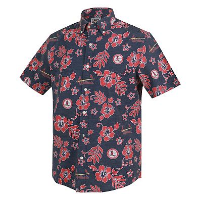 Men's Reyn Spooner Navy St. Louis Cardinals Cooperstown Kekai Performance Button-Down Top