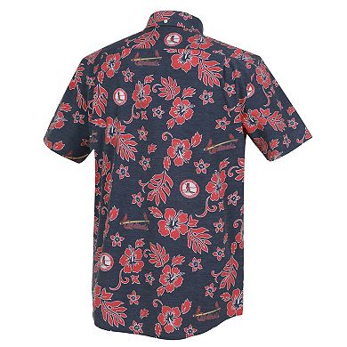 Men's Reyn Spooner Navy St. Louis Cardinals Cooperstown Kekai Performance Button-Down Top