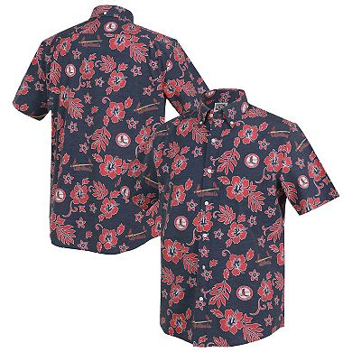 Men's Reyn Spooner Navy St. Louis Cardinals Cooperstown Kekai Performance Button-Down Top