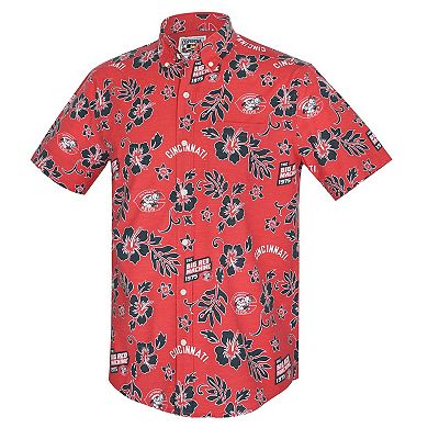 Men's Reyn Spooner Red Cincinnati Reds Cooperstown Kekai Performance Button-Down Top