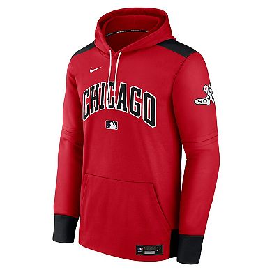 Men's Nike Red/Black Chicago White Sox 2025 City Connect Authentic Collection Performance Pullover Hoodie