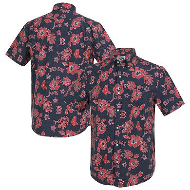Men's Reyn Spooner Navy Boston Red Sox Cooperstown Kekai Performance Button-Down Top