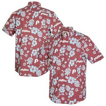 Men's Reyn Spooner Maroon Philadelphia Phillies Cooperstown Kekai Performance Button-Down Top