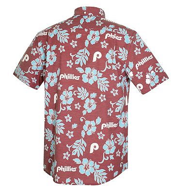 Men's Reyn Spooner Maroon Philadelphia Phillies Cooperstown Kekai Performance Button-Down Top