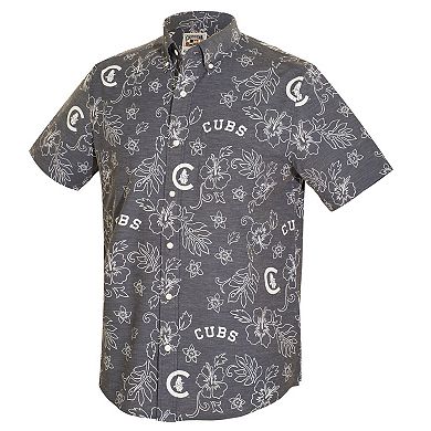 Men's Reyn Spooner Navy Chicago Cubs Cooperstown Kekai Performance Button-Down Top