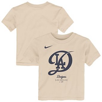 Toddler Nike Natural Los Angeles Dodgers City Connect Logo T-Shirt