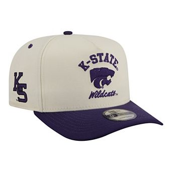 Men's New Era Cream/Purple Kansas State Wildcats Two-Tone Arched 9FIFTY Snapback Hat