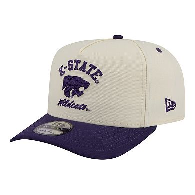Men's New Era Cream/Purple Kansas State Wildcats Two-Tone Arched 9FIFTY Snapback Hat