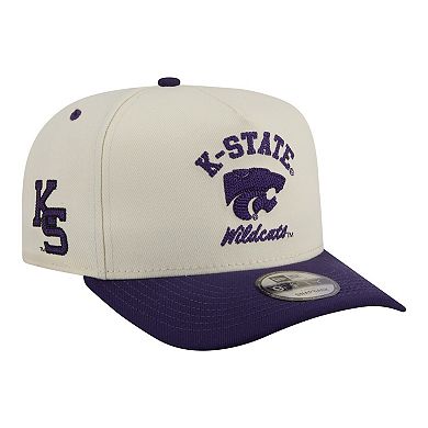 Men's New Era Cream/Purple Kansas State Wildcats Two-Tone Arched 9FIFTY Snapback Hat