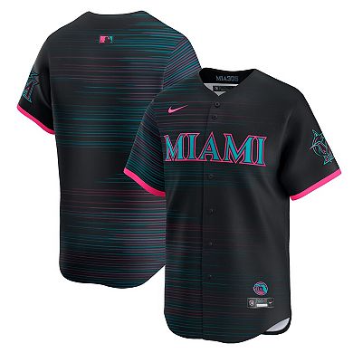 Men's Nike Black Miami Marlins 2025 City Connect Limited Jersey