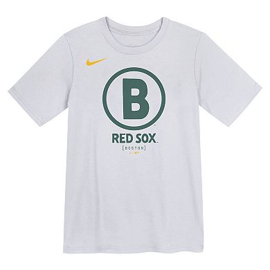 Preschool Nike White Boston Red Sox City Connect Logo T-Shirt