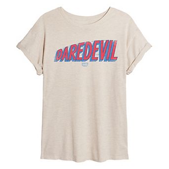 Juniors' Marvel Daredevil Logo Oversized Tee