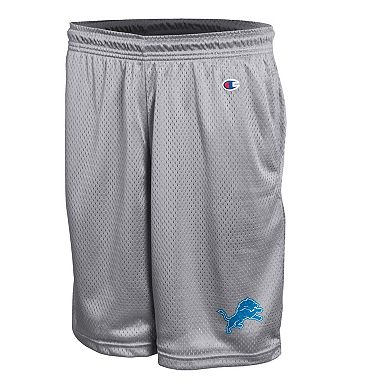 Men's Champion Gray Detroit Lions Classic Mesh Shorts