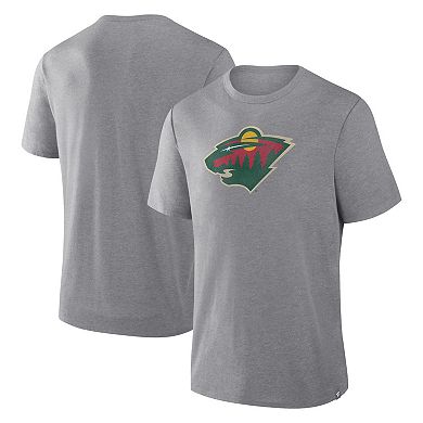 Men's Fanatics Heather Gray Minnesota Wild Elevated Tri-Blend T-Shirt