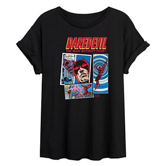 Juniors' Marvel Daredevil The Man Without Fear Cropped Tee