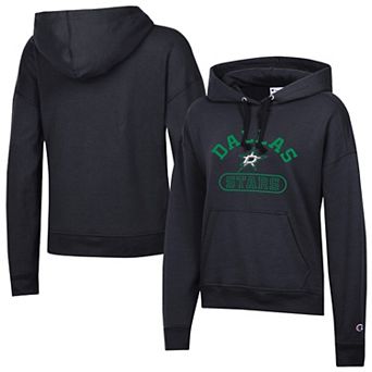 Women's Champion Black Dallas Stars Arched Pill Box Hoodie