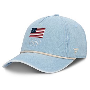 Women's Fanatics Light Blue Team USA Denim Rope Adjustable Hat