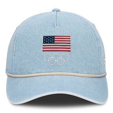 Women's Fanatics Light Blue Team USA Denim Rope Adjustable Hat