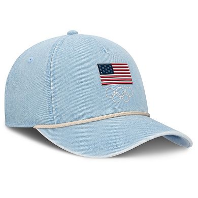Women's Fanatics Light Blue Team USA Denim Rope Adjustable Hat