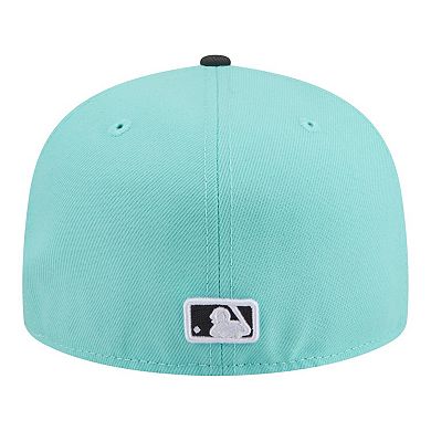 Men's New Era Turquoise/Charcoal Los Angeles Dodgers Two-Tone Color Pack 59FIFTY Fitted Hat