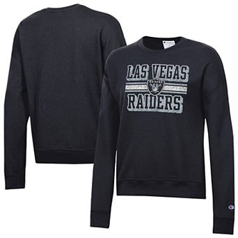 Women's Champion Black Las Vegas Raiders Powerblend Fleece Sweatshirt