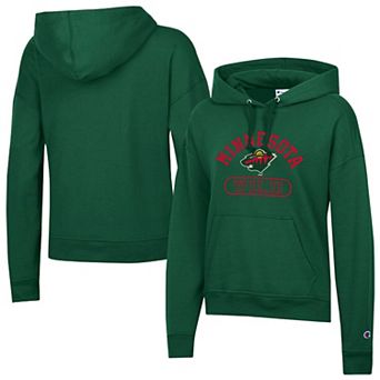 Women's Champion Green Minnesota Wild Arched Pill Box Hoodie