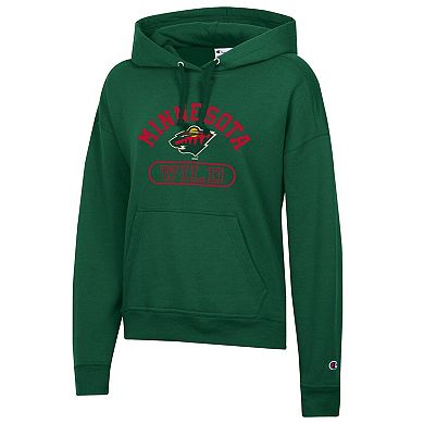 Women's Champion Green Minnesota Wild Arched Pill Box Hoodie