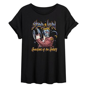 Juniors' Marvel Guardians Of The Galaxy Star Lord Oversized Tee
