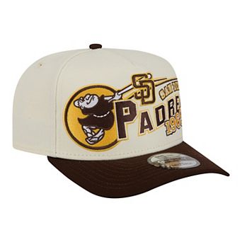 Men's New Era Cream/Brown San Diego Padres Classic A-Frame 9FIFTY Snapback Hat